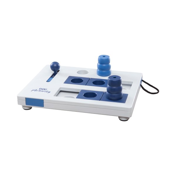 Trixie Mini Mover Level 3 Dog Toy in Blue/White, Size: 1.34 lb | Plastic PetSmart