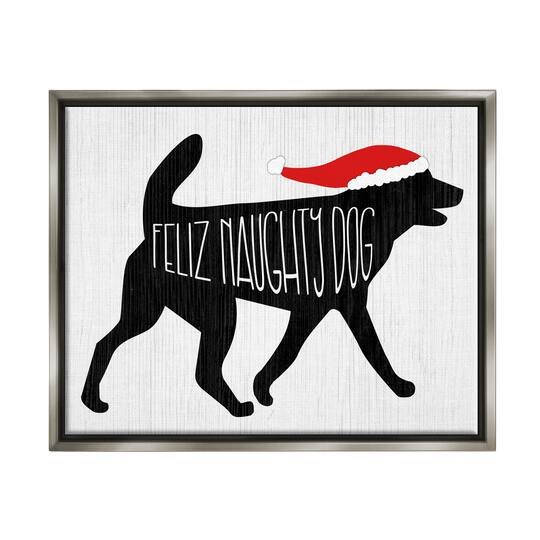 Stupell Industries Feliz Naughty Dog Funny Pet Framed Art in | x | Michaels