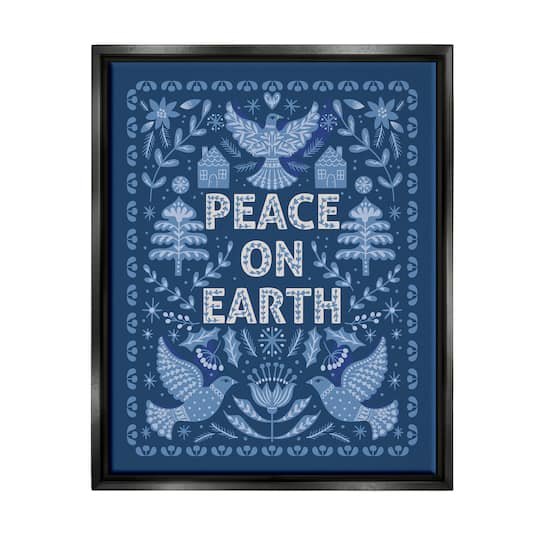 Stupell Industries Peace On Earth Blue Doves Framed Art in | x | Michaels