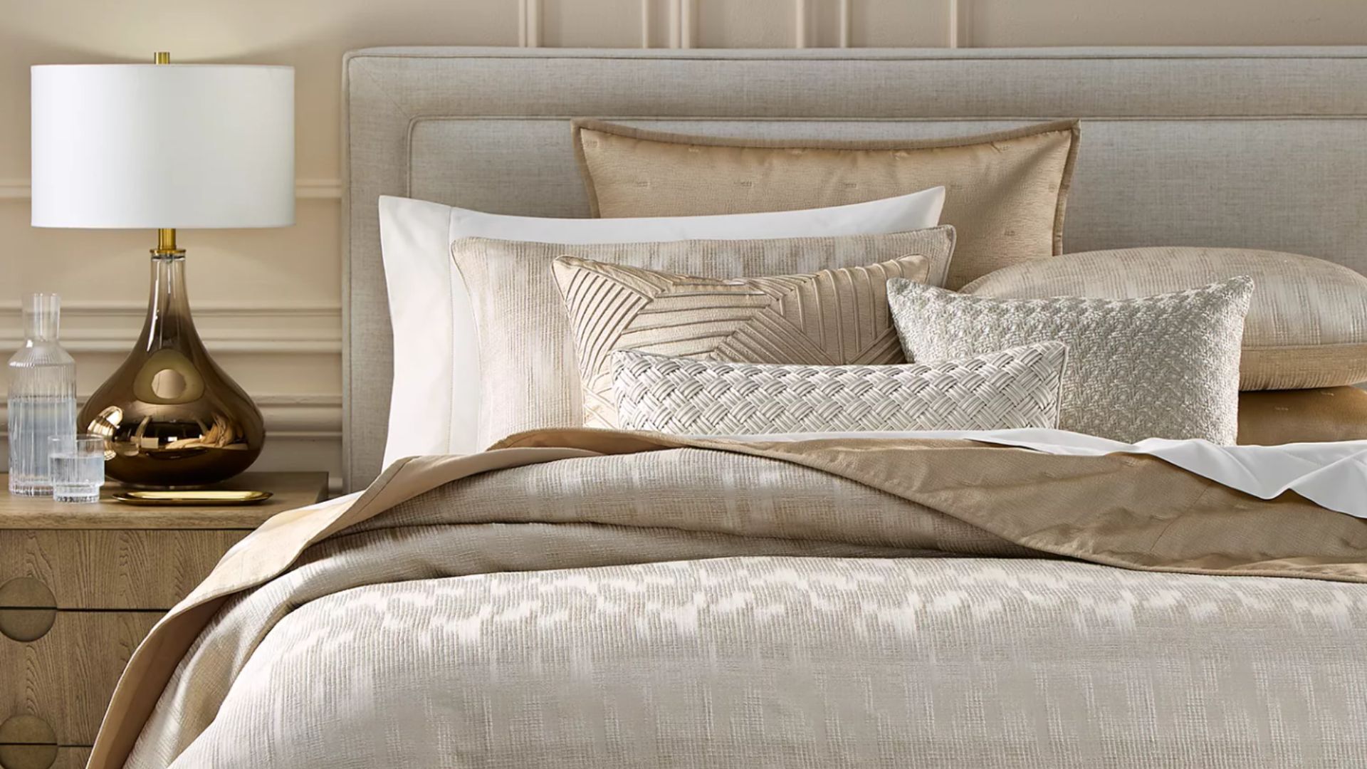 Hotel Collection gilded stripe comforter set
