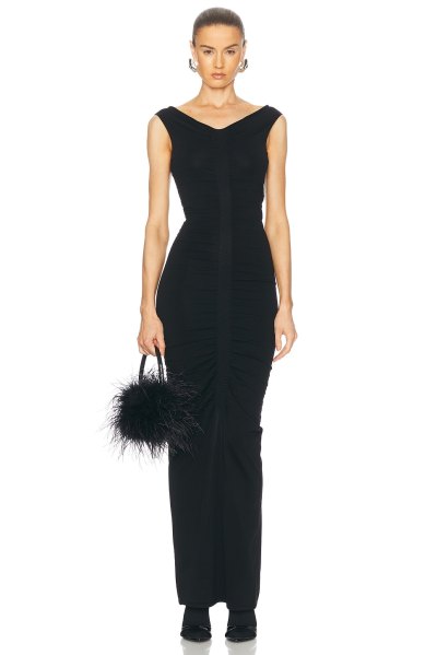 Alexander Wang Ruched Dress in Black