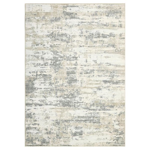 Modern Abstract Low Pile Soft Thin Carpet Washable for Bedroom Living Room Laundry Office Beige, 9 ft. x 12 ft. Area Rug