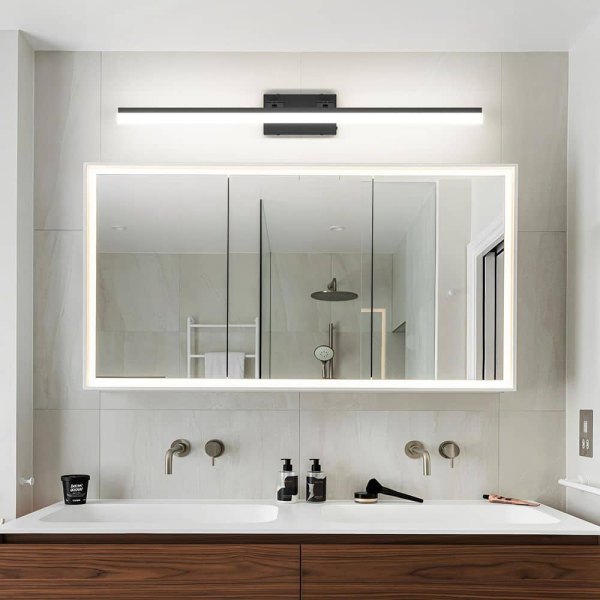 39.4 in. 1-Light Black Modern LED Bathroom Vanity Light Bar, Dimmable 5-Color Temperature , Rotatable Head