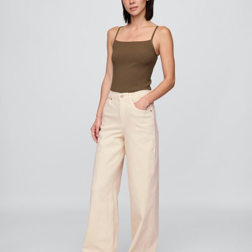High Rise Stride Wide-Leg Jeans