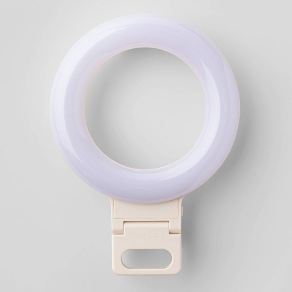 Clip-On Conference Ring Light - heyday Stone White: Camera Light Accessory