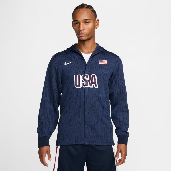 USA Nike Mens Dri-FIT ADV Basketball Game Jacket in Blue | FQ0306-451