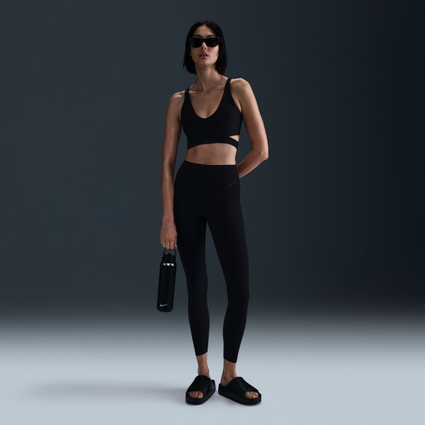 Nike Womens Zenvy Rib High-Waisted 7/8 Leggings in Black | HF1443-010