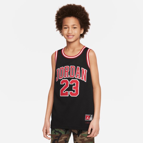 Jordan Big Kids 23 Jersey in Black | 95A773-023