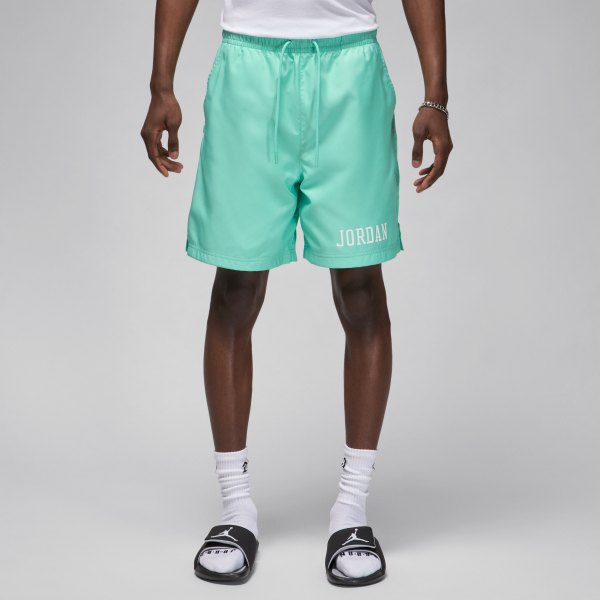 Mens Jordan Essentials Poolside Shorts in Green | FQ4565-349
