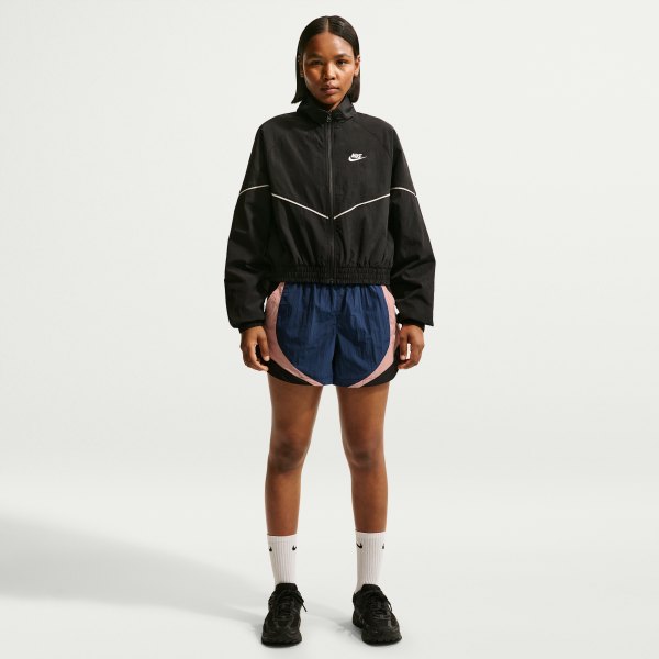Womens Nike Sportswear Mid-Rise Loose 3 Track Shorts in Blue | HV4031-410