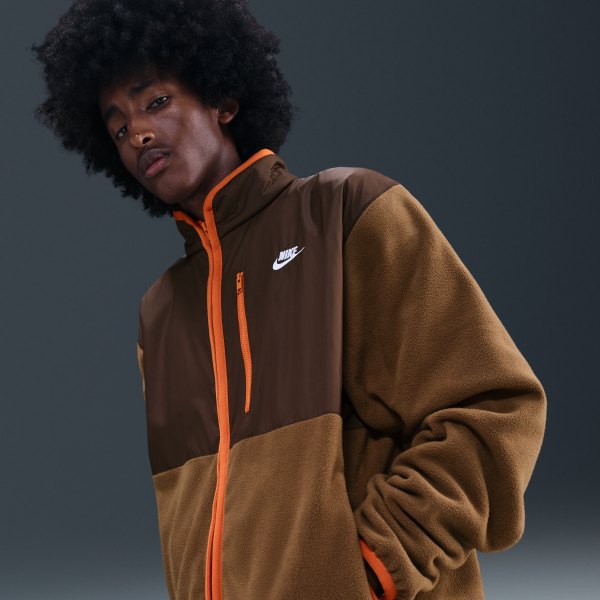 Mens Nike Sportswear Club Winterized Full-Zip Jacket in Brown | IM9452-235