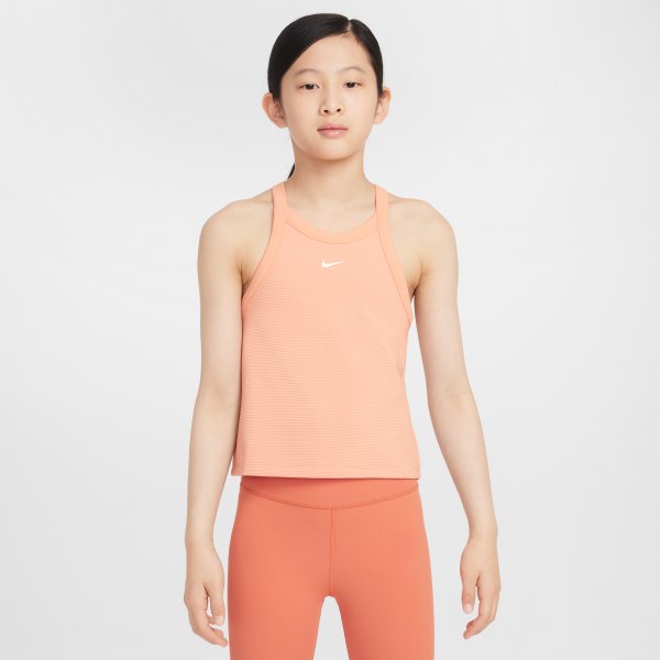 Nike Womens Girls High-Neck Tank Top in Orange | HJ4252-844