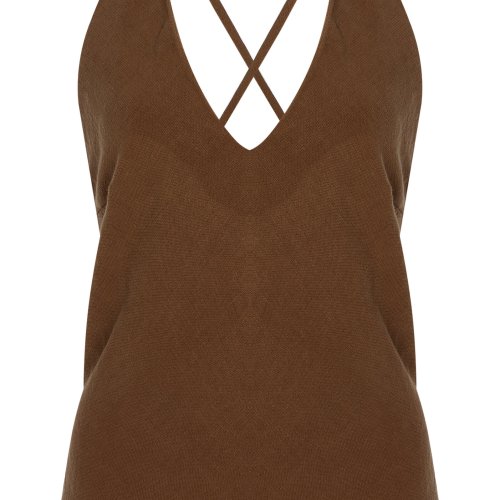 Anemos Plunging Bias-Cut Linen-Blend Top – Moda Operandi