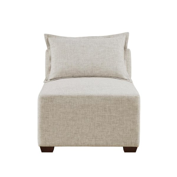 Molly 30 in. Fabric Sectional Sofa in. Linen