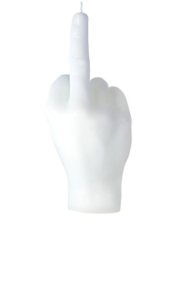 54 Celsius CandleHand F*ck You Candle in White.