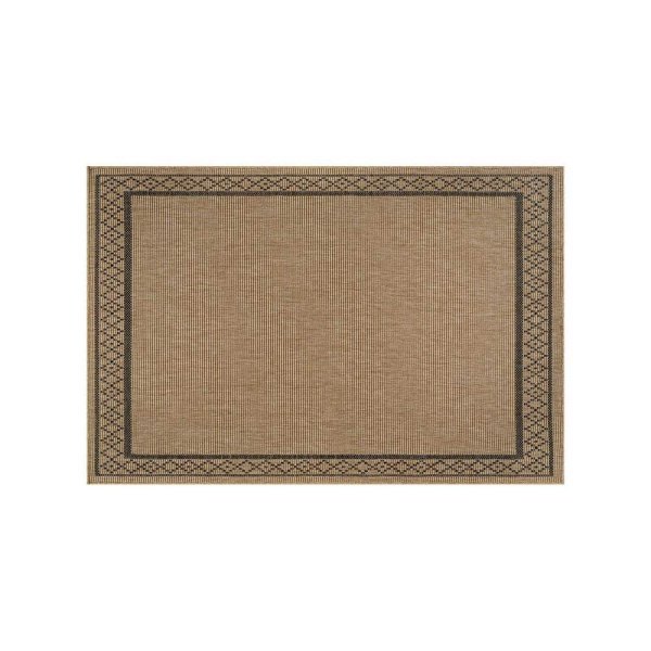 Haven 2 ft. x 3 ft. Natural Border Diamond Washable Easy Jute Modern Indoor Outdoor Area Rug