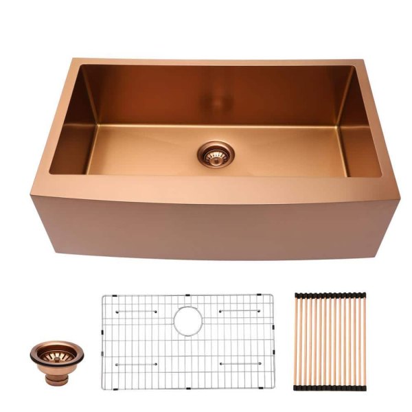 in. Single Bowl 16 Gauge Stainless Steel Kitchen Sink