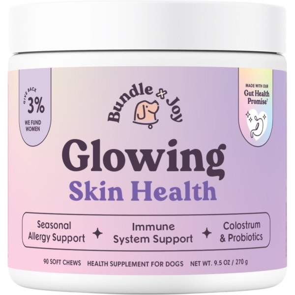 Bundle x Joy Glowing Skin Health Chew Supplement for Dogs, 90 count