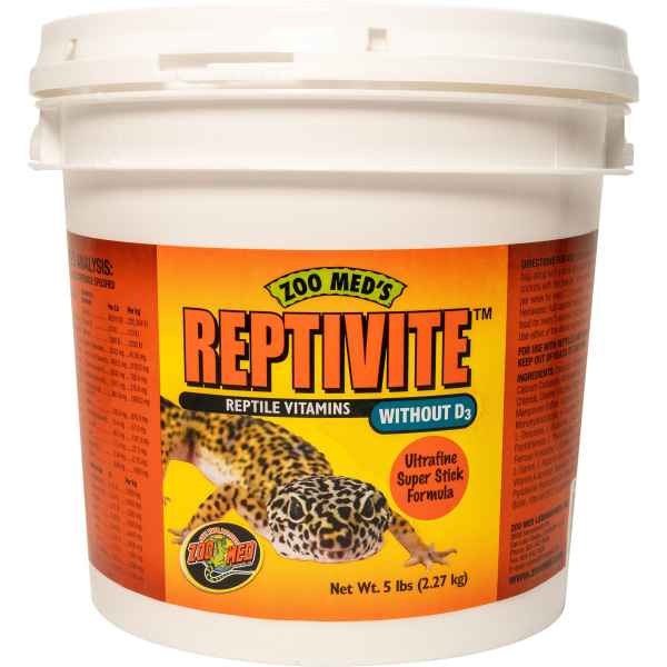 Zoo Med ReptiVite without D3 Reptile Supplement, 5-lb bucket