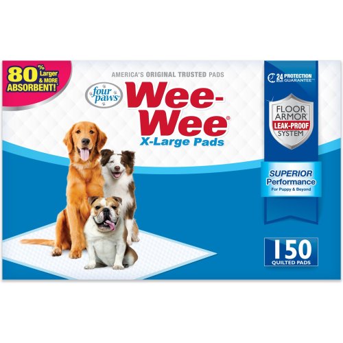 Wee-Wee Pads Superior Performance with Runoff Dog Pee Pads, X-Large: 28 x 34-in, 200 count
