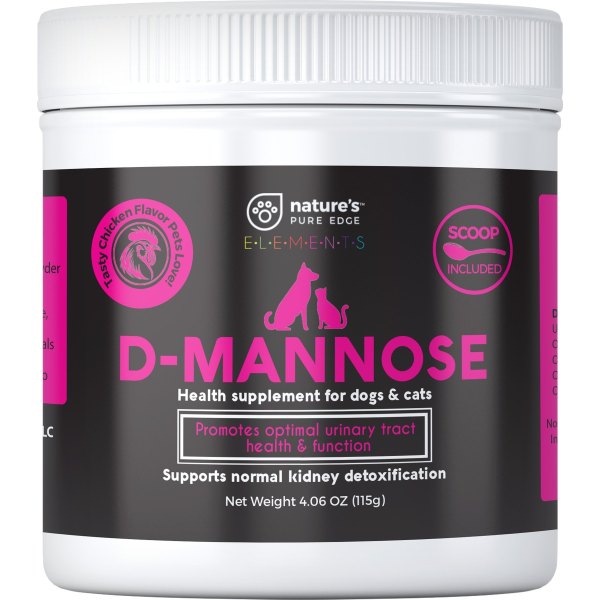 Natures Pure Edge D-Mannose Chicken Flavored Dog & Cat Supplement, 4-oz jar