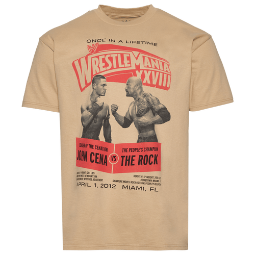 Steve Selvin Mens WrestleMania Once T-Shirt – – Tan