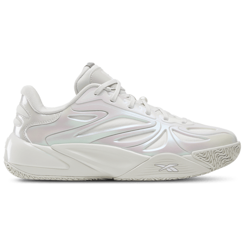Reebok Mens Angel Reese Angel Reese 1 Shoes Grey/White/Iridescent