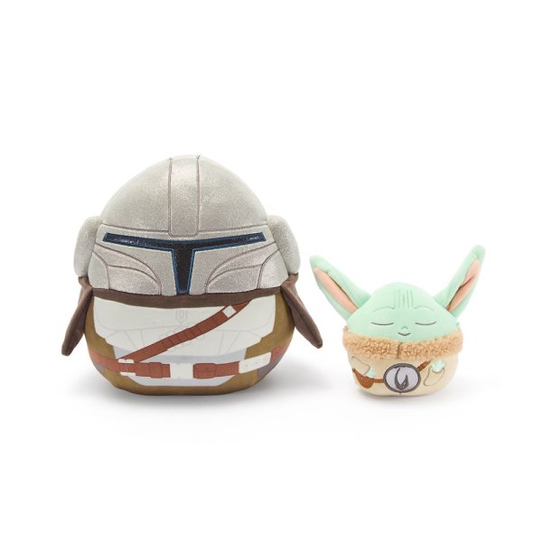 The Mandalorian and Grogu Squishmallows Plush Set Star Wars Exclusive Official shopDisney