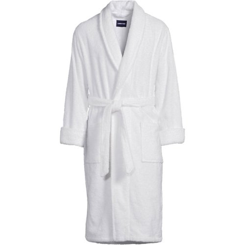 Mens Calf Length Turkish Terry Robe Lands End