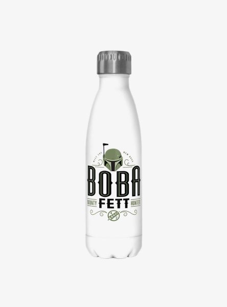 Star Wars The Book of Boba Fett White Stainless Steel Water Bottle