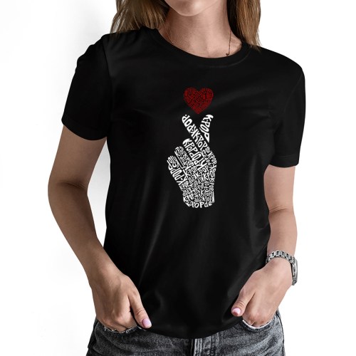 La Pop Art Mens Word Art T-Shirt Black