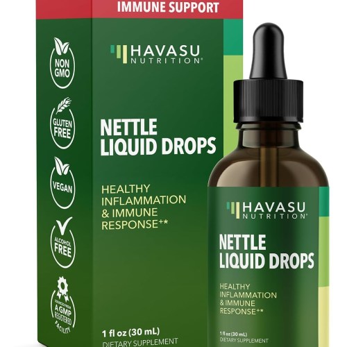 Organic Stinging Nettle Liquid Drops, Prostate, Joint & Immune Health, Healthy Detoxification, Unflavored, Havasu Nutrition, 1 fl oz