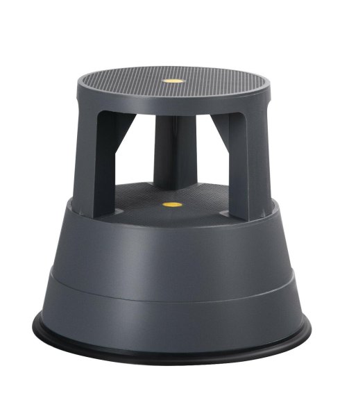 Sugift 330 lbs Step Stool with Non-Slip Rubber Platform - Black