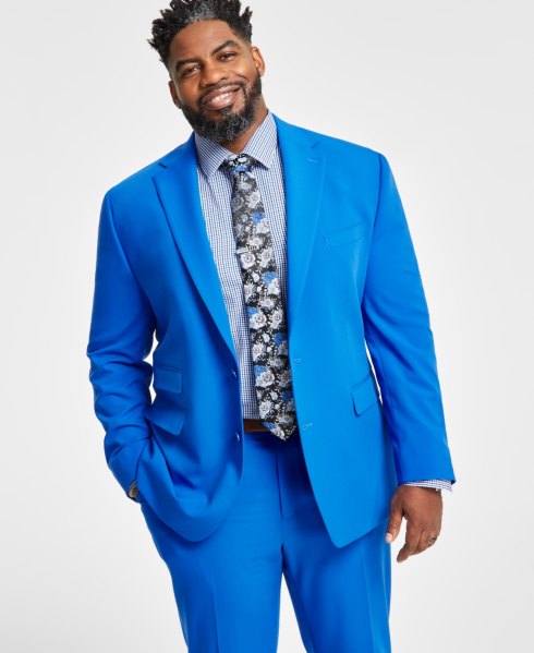 Tayion Collection Mens Classic-Fit Solid Suit Separate Jacket