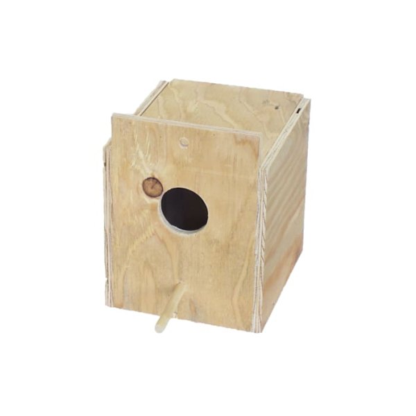 YML Assembled Wooden Nest Box for Mount, Natural Wood
