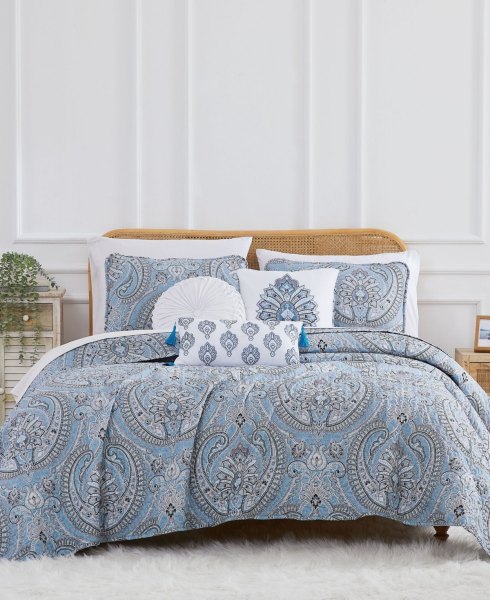 Southshore Fine Linens Pure Melody 5-Pc. Quilt Set, Twin/Twin Xl - Aqua
