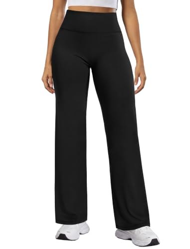 No Front Seam Yoga Pants High Waist Wide Leg