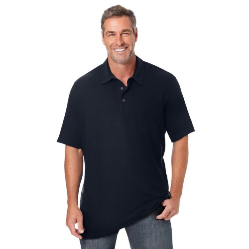 KingSize Mens Ultra-Lightweight Polo – Black