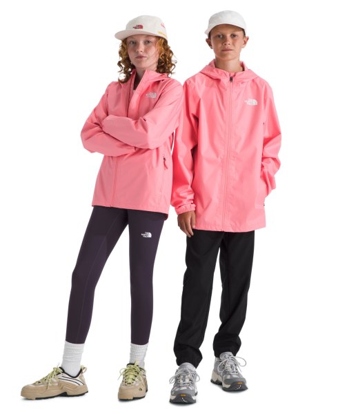 The North Face Boys and Girls 7-16 Full Zip Rain Jacket - Coral Crush