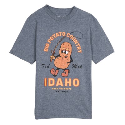 Bass Pro Shops Idaho Potato Mascot Graphic Short-Sleeve T-Shirt for Kids - Athletic Heather