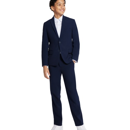 Calvin Klein Boys 8-20 Slim-Fit Stretch Suit Pants – Navy