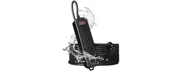 Tessan Power Strip with Usb Charging with 25 Feet, 4 Outlets, 1250W for Home, Office and Travel - Black
