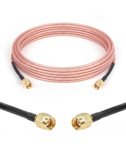 Lofree RG316 50 Ohm Flexible Coaxial Antenna Extension Cable [Compatible] WiFi Routers and Gps Antennas - Rose gold