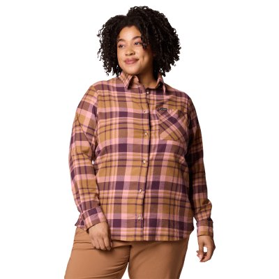 Columbia Calico Basin Flannel Long-Sleeve Button-Down Shirt Moonvista Multiplaid