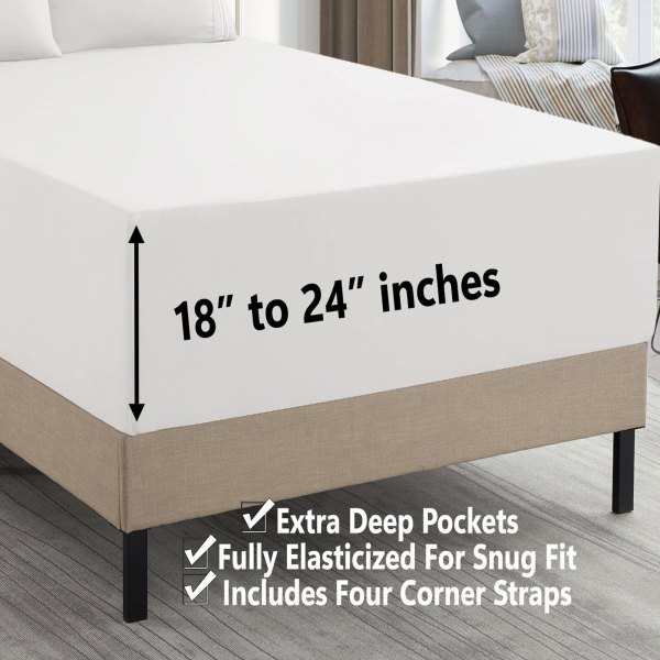 Sweet Home Collection 18-24 Extra Deep Pocket, Bed Sheets
