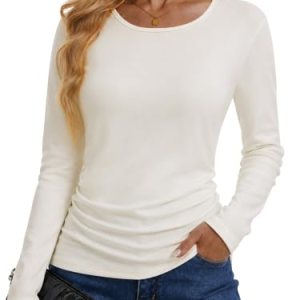 Fitted Ruched Long Sleeve Top