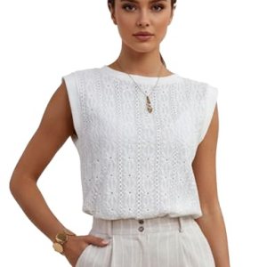 Eyelet Tank Tops