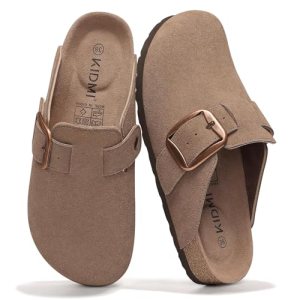 Genuine Suede Clogs Unisex Memory Foam