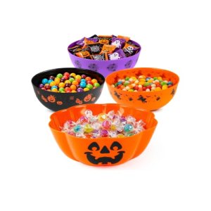 4Pcs Halloween Candy Bowls Large Plastic