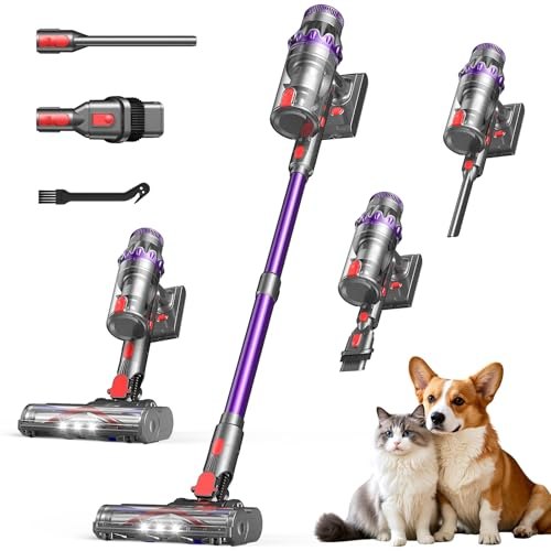 Powerful Cordless Vacuum Cleaner, Self-Standing Stick